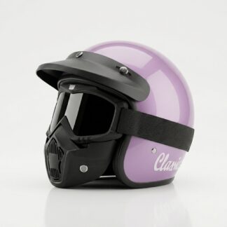Retrograde Helm Bogo Retro Goggle Mask Pet Pendek Original SNI SOFT PURPLE