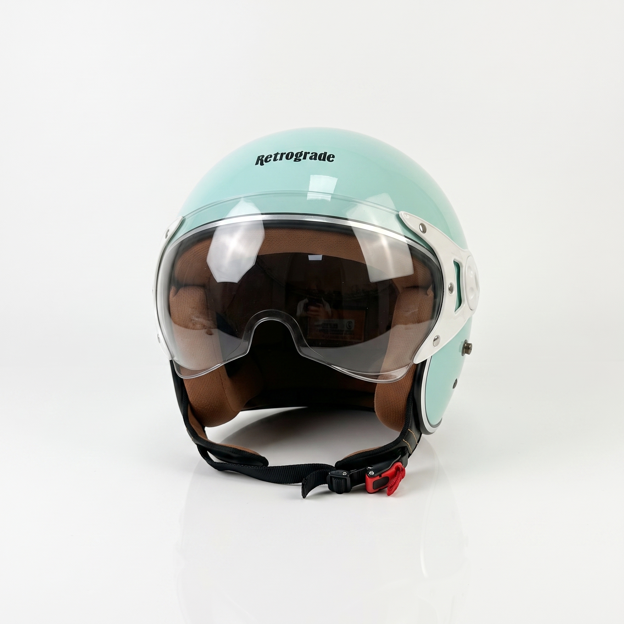 Retrograde Helm Bogo Hijab Friendly SNI Wanita Pastel Estetik Premium Mint - Gambar 4