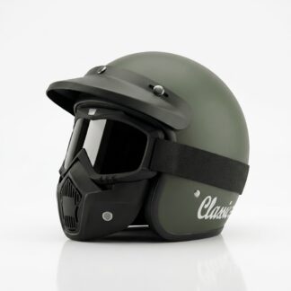 Retrograde Helm Bogo Retro Goggle Mask Pet Pendek Original SNI ARMY DOFF