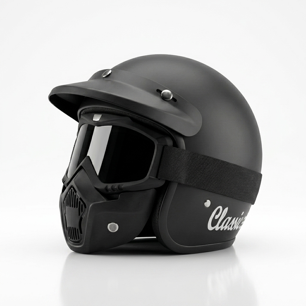 Aksesori helm Retrograde: goggle, masker, dan sticker pack