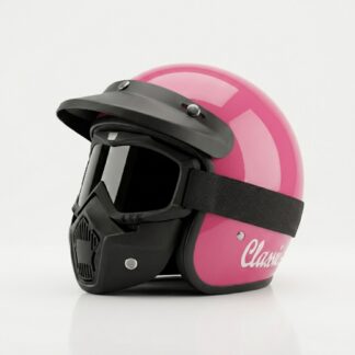 Retrograde Helm Bogo Retro Goggle Mask Pet Pendek Original SNI SOFT PINK